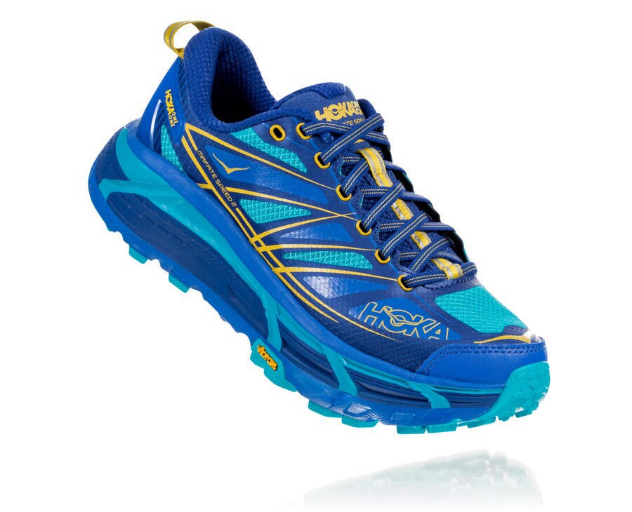 Tenis Trail Hoka One One Feminino Azuis - Mafate Speed 2 - 036-DLAIKX